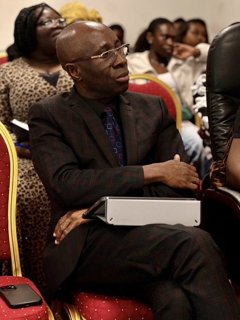Congregation member listening attentively